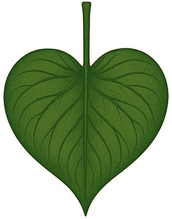 Foglia verde a cuore